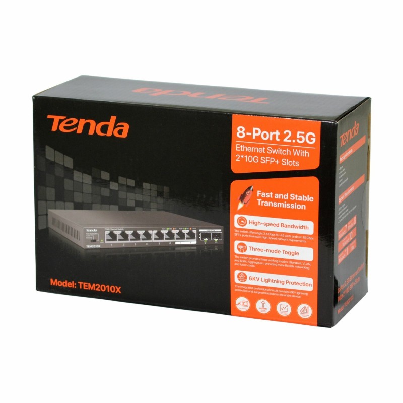 Stikalo (switch) Tenda TEM2010X, 8-port, 2x SFP+