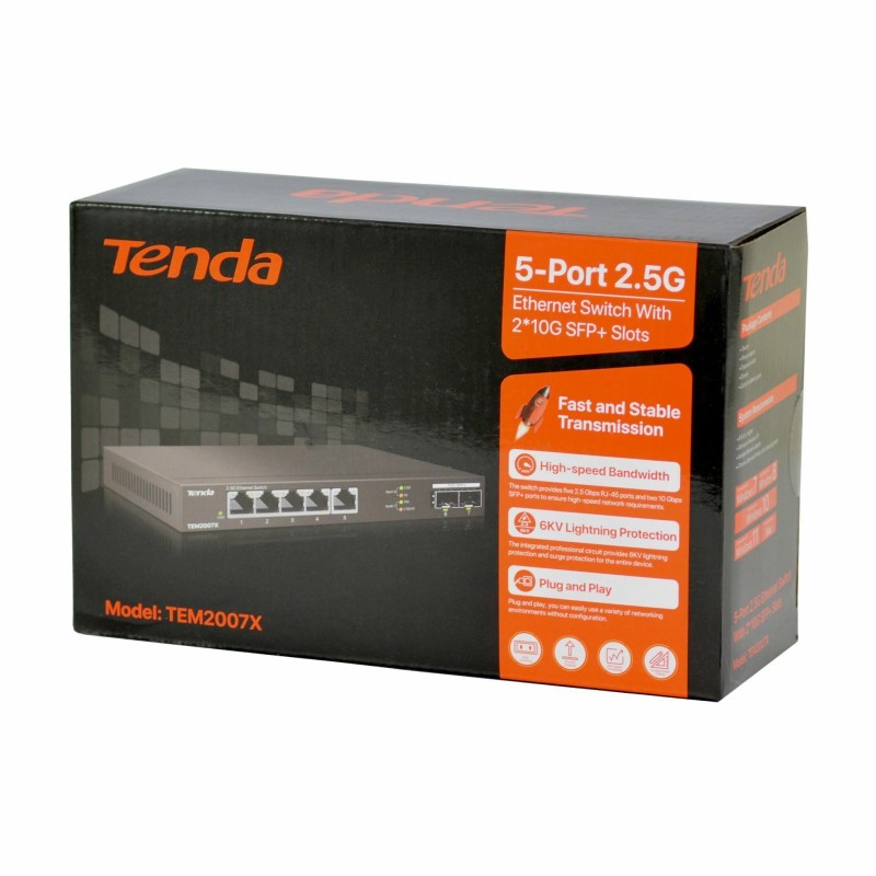 Stikalo (switch) Tenda TEM2007X, 5-port, 2x SFP+