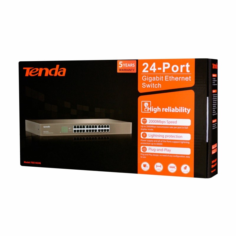 Stikalo Giga 24-P 48cm 10/100/1000 Tenda TEG1024G