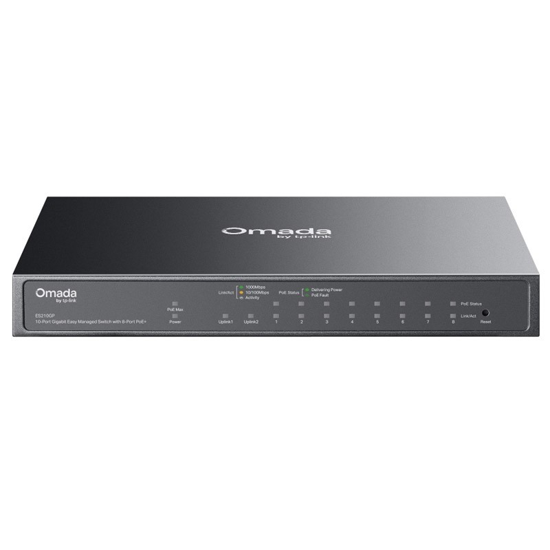 Stikalo (switch) TP-Link Omada ES210GP, 8-port, PoE+, SFP