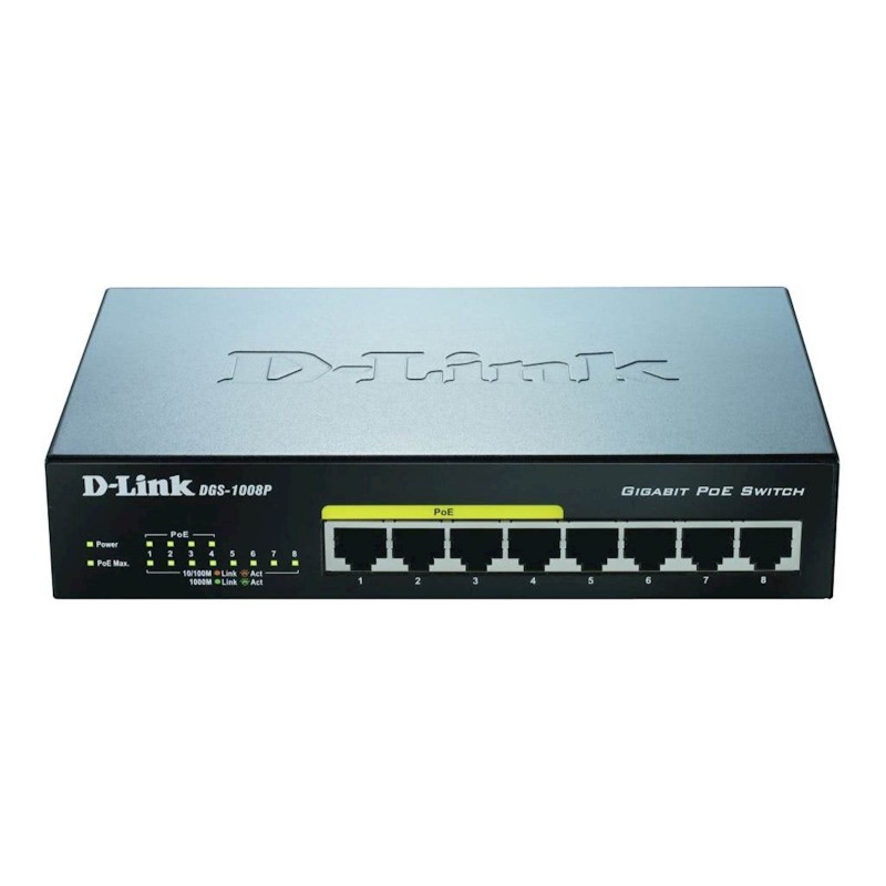 Stikalo (switch) 8 port 10/100/1000 PoE D-Link DGS-1008P