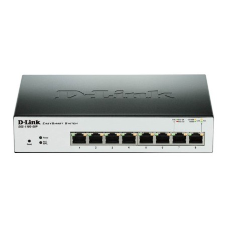 Stikalo (switch) 8 port PoE Smart 10/100/1000 D-Link DGS-1100-08P