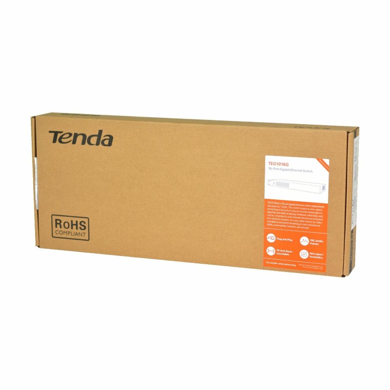 Stikalo (switch) 16 port 10/100/1000, Tenda TEG1016G 19" montaža