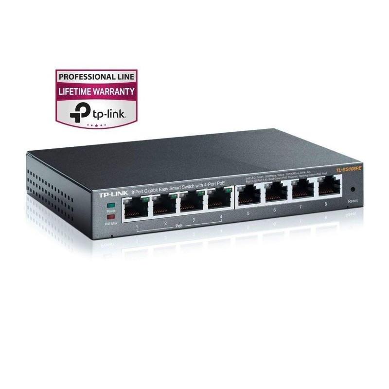 Stikalo (switch) 8 port Gigabit PoE TP-Link TL-SG108PE