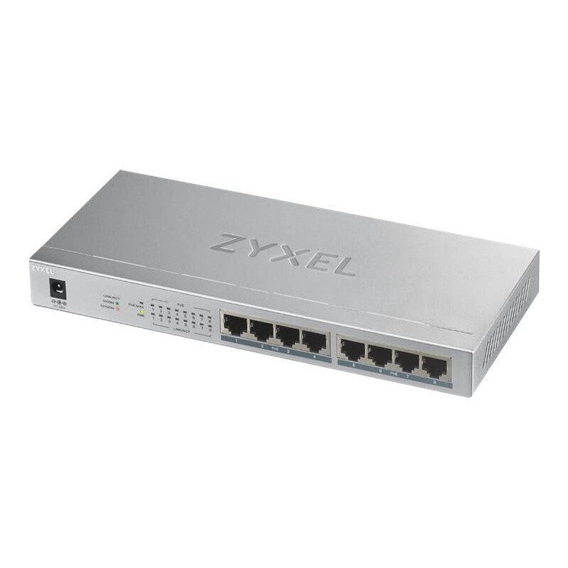 Stikalo (switch) 8 port Gigabit PoE Zyxel GS1008-HP