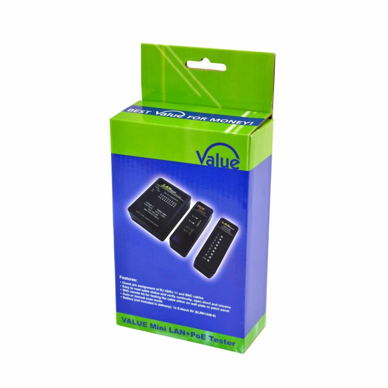 Tester mrežni za kable RJ45 + PoE Value