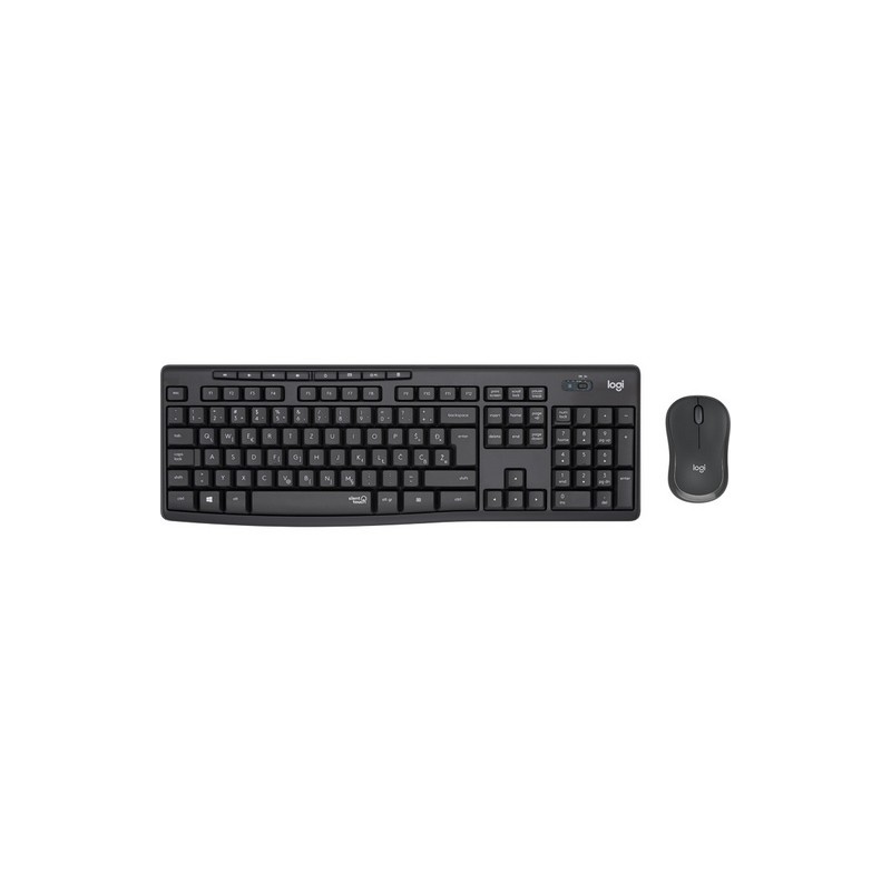 Komplet tipkovnice in miške Logitech MK295, brezžični, črn