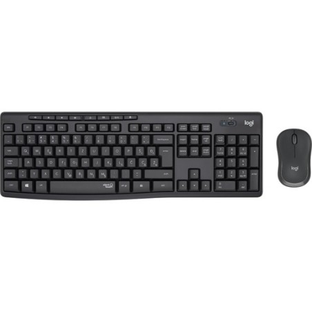 Komplet tipkovnice in miške Logitech MK295, brezžični, črn