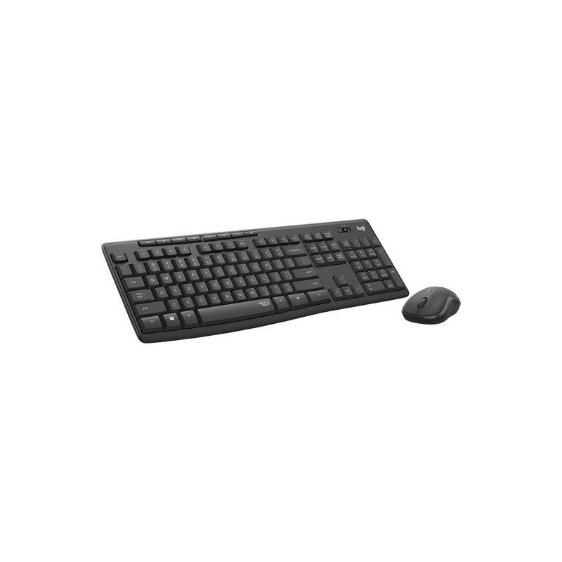 Komplet tipkovnice in miške Logitech MK295, brezžični, črn
