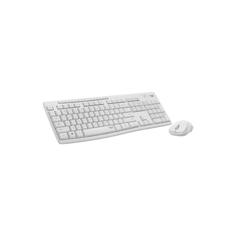 Komplet tipkovnice in miške Logitech MK295, brezžični, bel