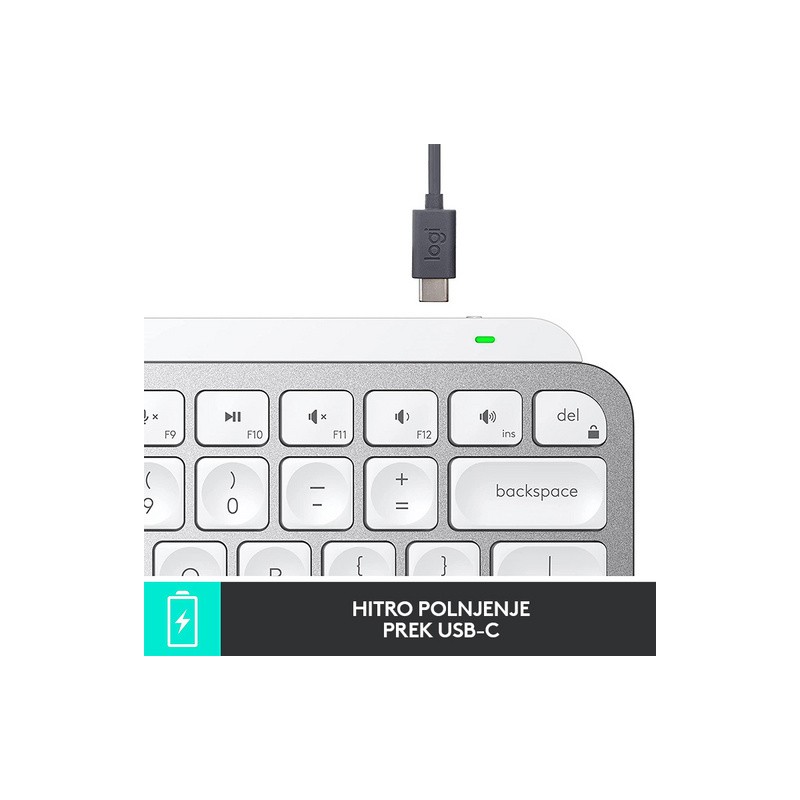 Tipkovnica Logitech MX Keys Mini, bela