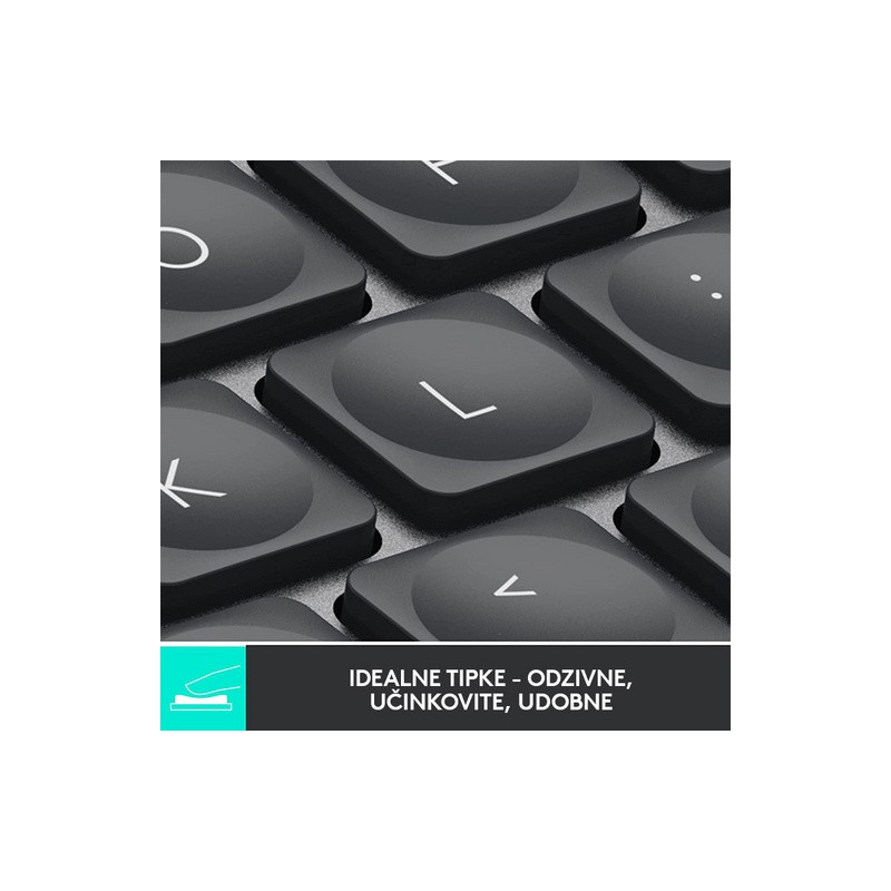 Tipkovnica Logitech MX Keys Mini, grafitna barva