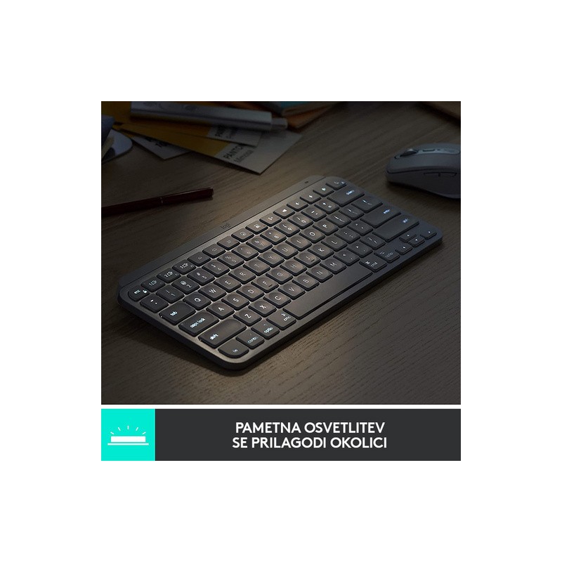 Tipkovnica Logitech MX Keys Mini, grafitna barva