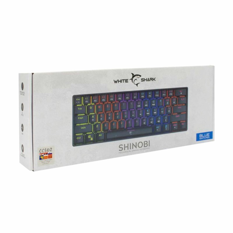 Tipkovnica WHITE SHARK GK-2022 SHINOBI-B črna modra stikala