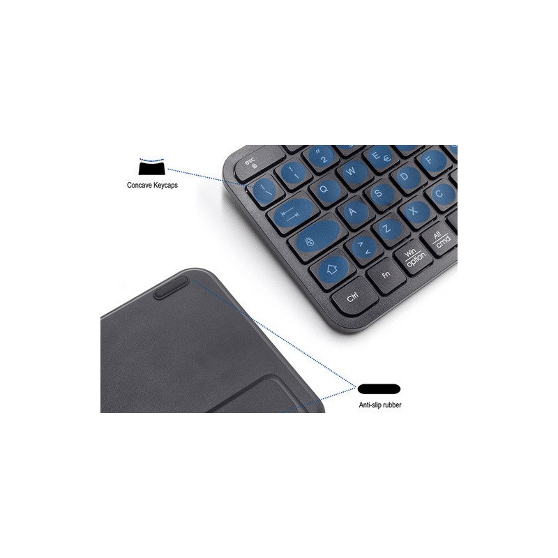Tipkovnica Ewent Multi-connect Wireless, Bluetooth, USB, SLO