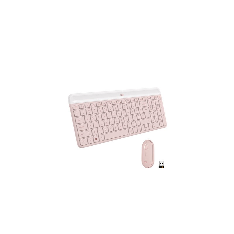 Komplet miške in tipkovnice Logitech MK470, roza