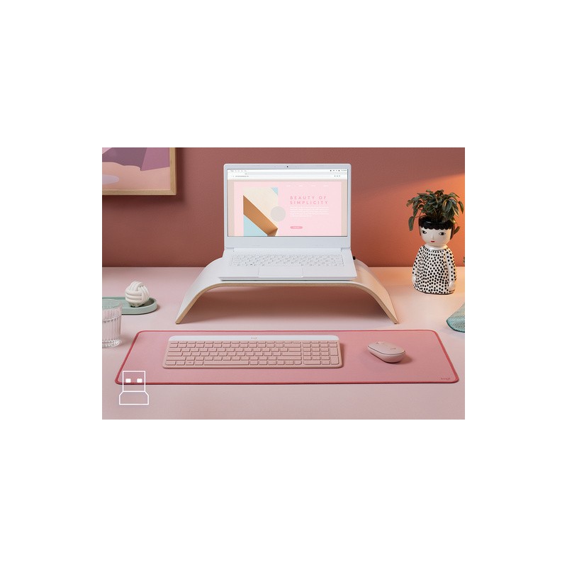 Komplet miške in tipkovnice Logitech MK470, roza