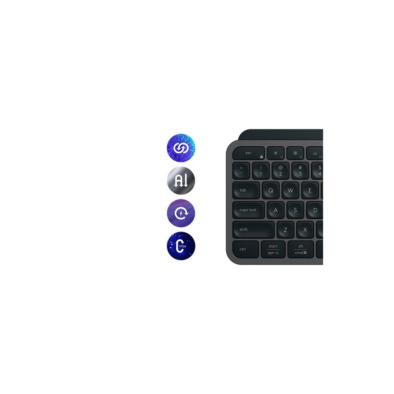 Tipkovnica Logitech MX Keys S PLUS, grafitna