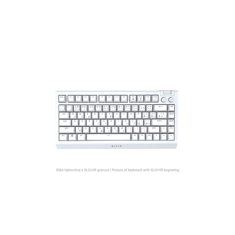 Tipkovnica USB Razer BlackWidow V4 75%, bela