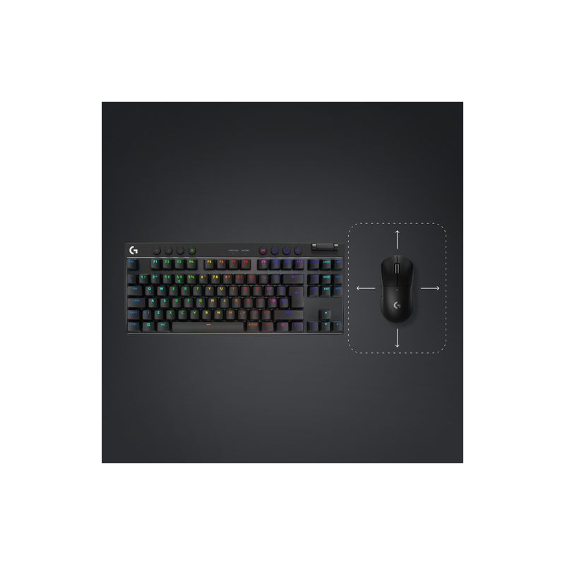 Tipkovnica USB Logitech G PRO X TKL Brown Tactile, Brezžična, črna