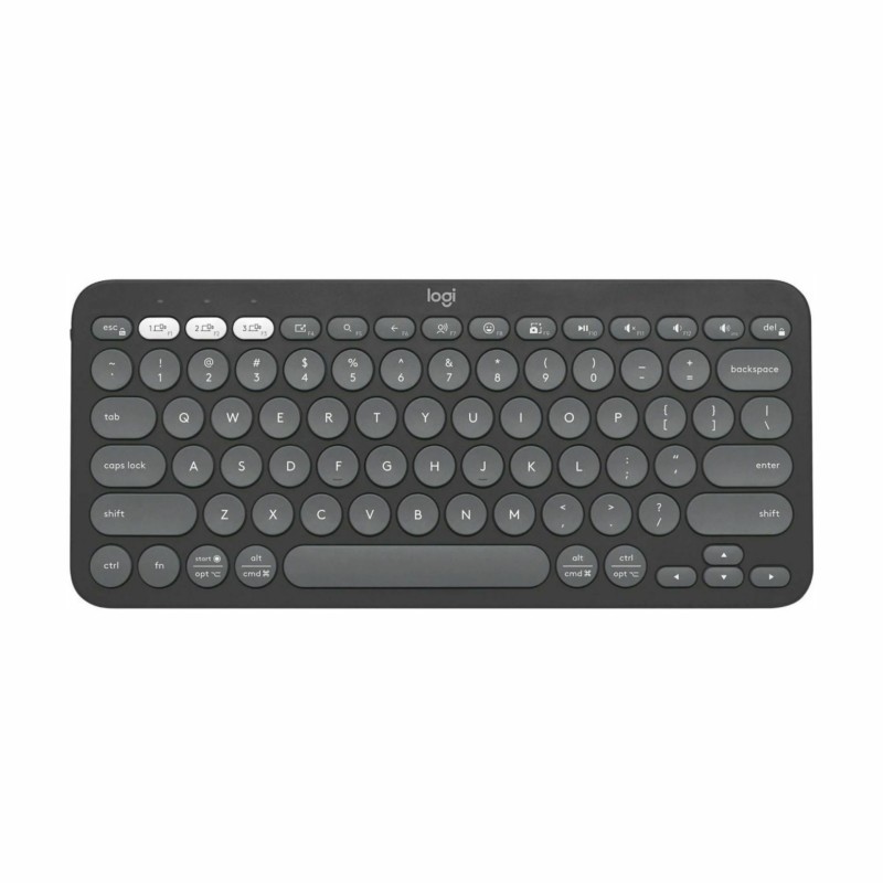 Tipkovnica Logitech Pebble Keys 2 K380s, Bluetooth, grafitna