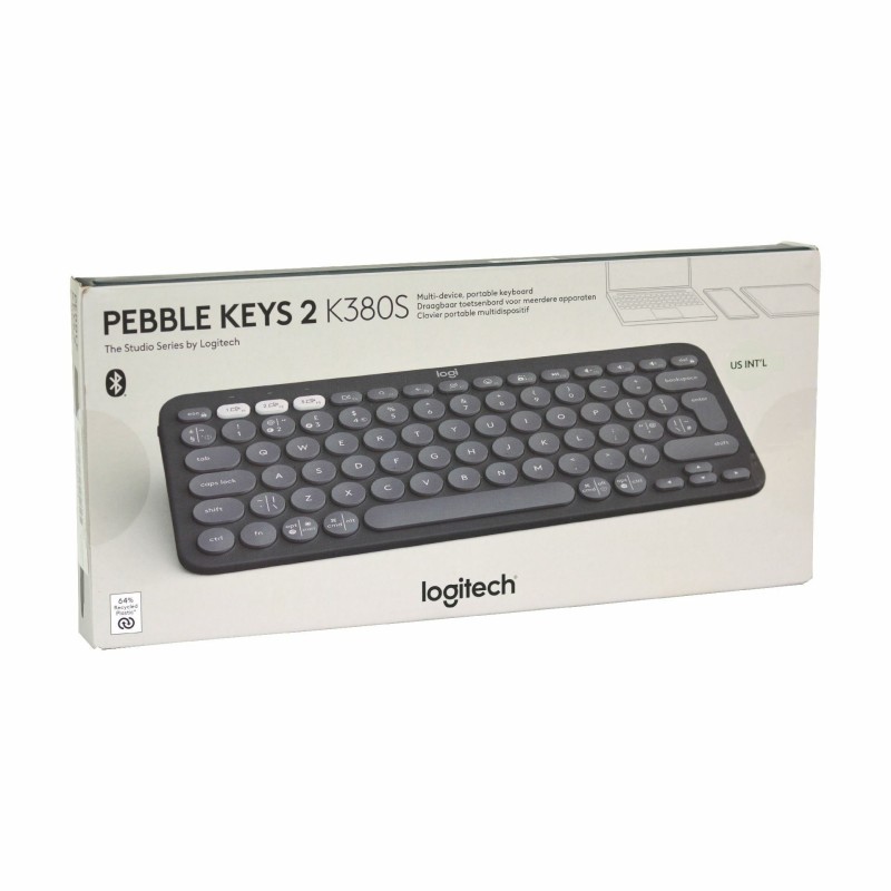 Tipkovnica Logitech Pebble Keys 2 K380s, Bluetooth, grafitna