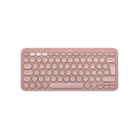 Tipkovnica Logitech Pebble Keys 2 K380s, Bluetooth, roza