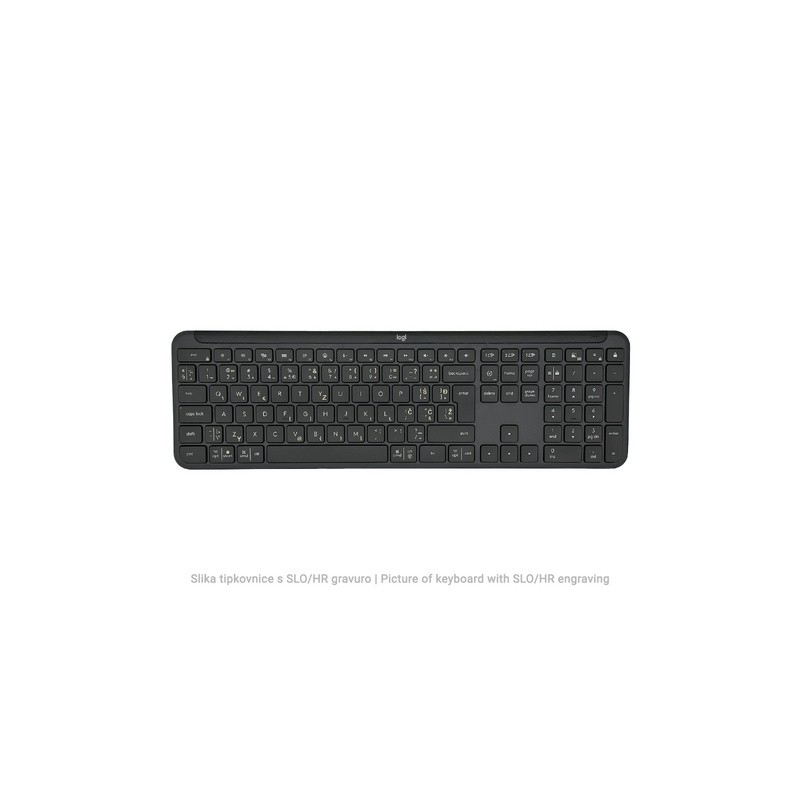 Tipkovnica in miška Logitech Signature Slim Combo MK950, grafitna