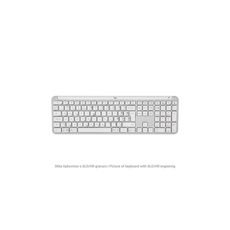 Tipkovnica USB Logitech Signature Slim K950, bela