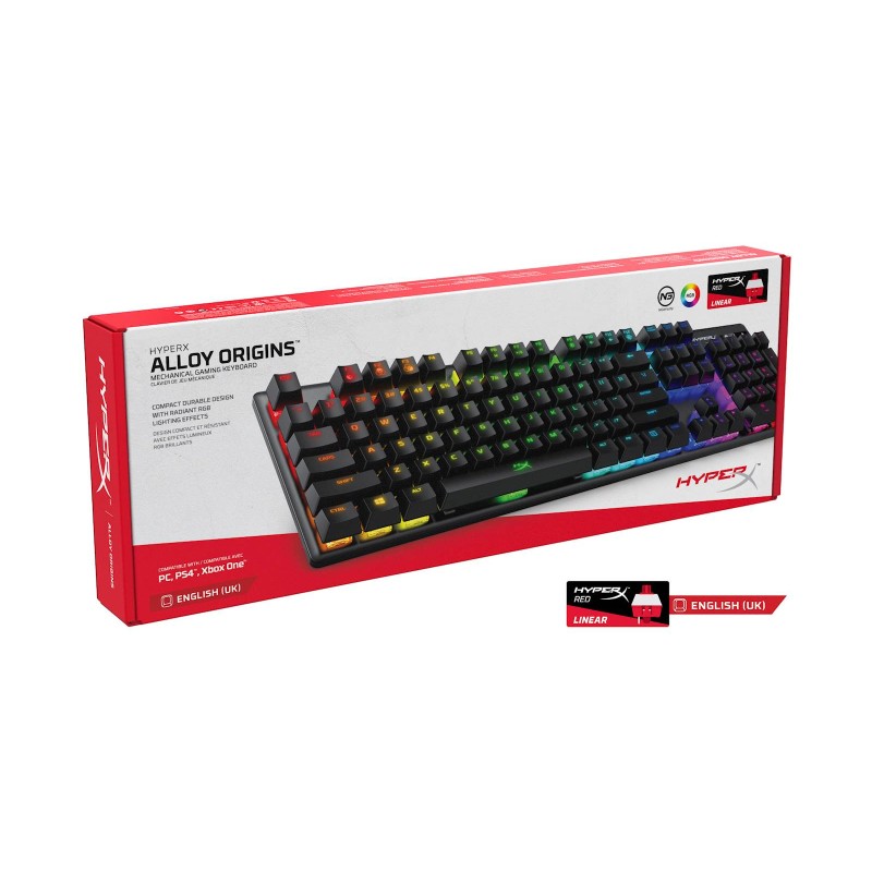 Tipkovnica HP HyperX Alloy Origins RGB, HyperX Red mehanična