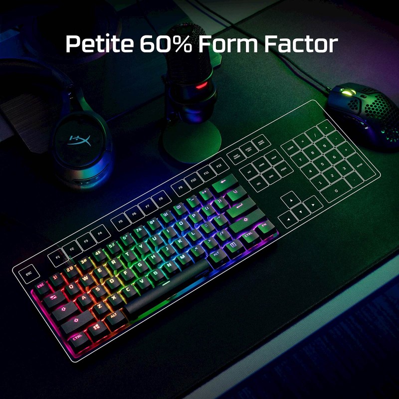 Tipkovnica HP HyperX Alloy Origins 60 RGB, mehanična, HyperX Red