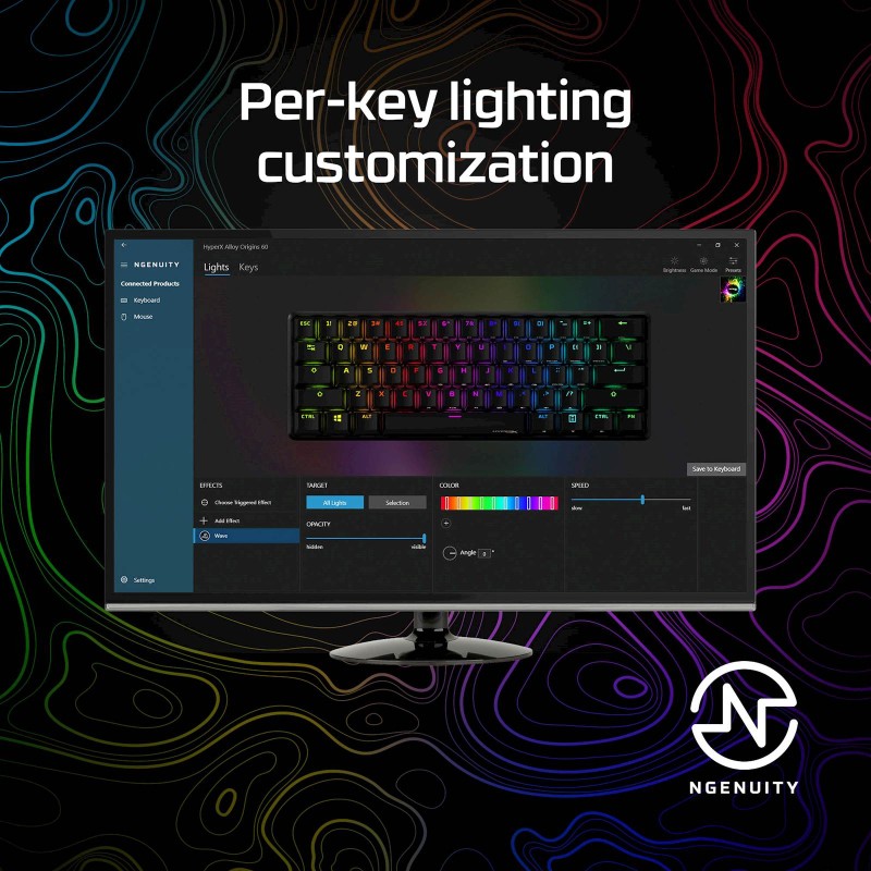 Tipkovnica HP HyperX Alloy Origins 60 RGB, mehanična, HyperX Red