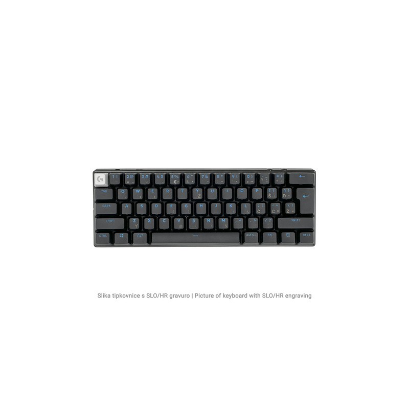 Tipkovnica Logitech PRO X 60 LIGHTSPEED brezžična, črna