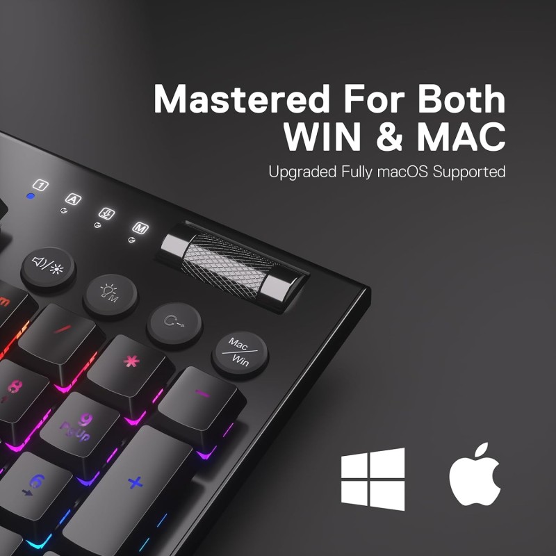 Tipkovnica RedRagon Horus K618RGB-Pro, rdeča stikala