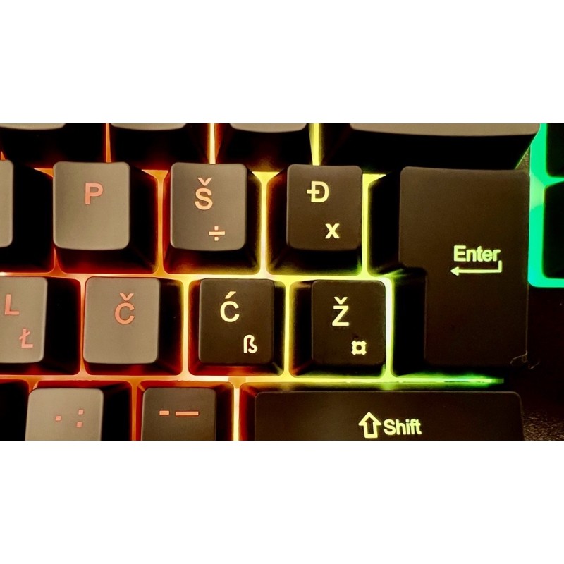 Tipkovnica RedRagon Shiva K512, RGB, črna