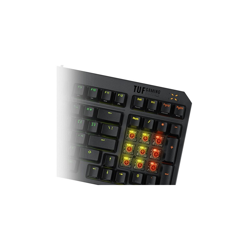 Tipkovnica ASUS TUF Gaming K3 Gen II, RGB, US SLO g., rdeča stikala