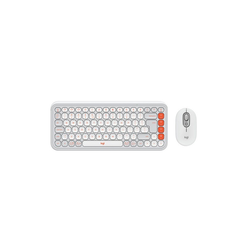 Komplet tipkovnice in miške Logitech POP Icon Combo, bela, SLO g.