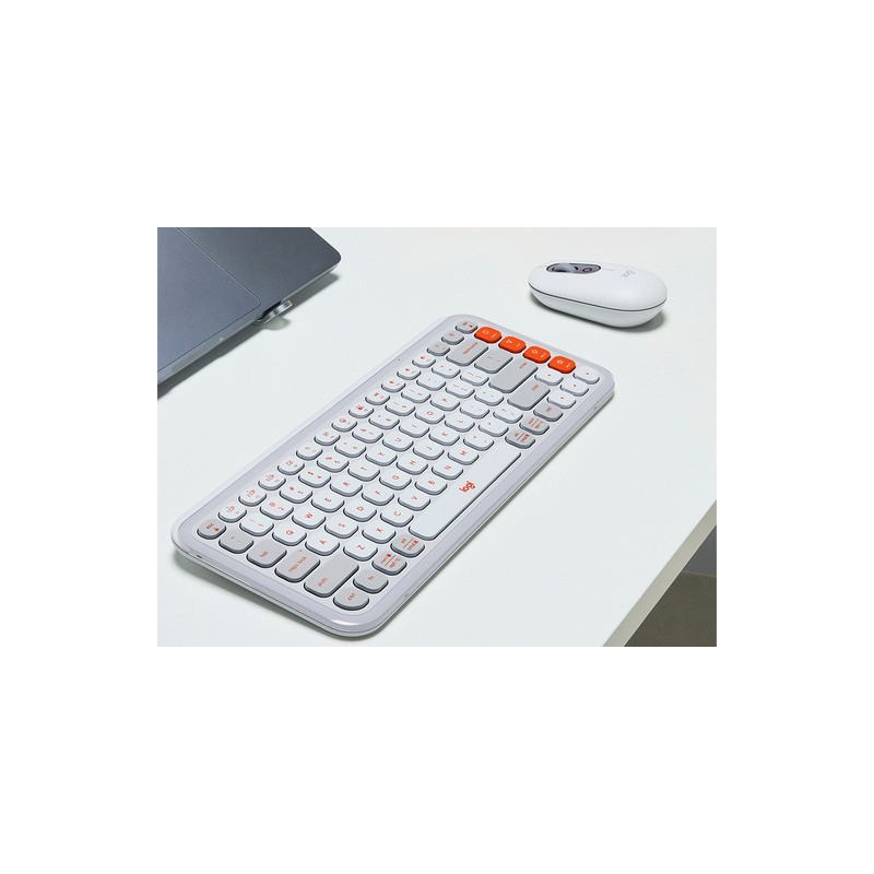 Komplet tipkovnice in miške Logitech POP Icon Combo, bela, SLO g.