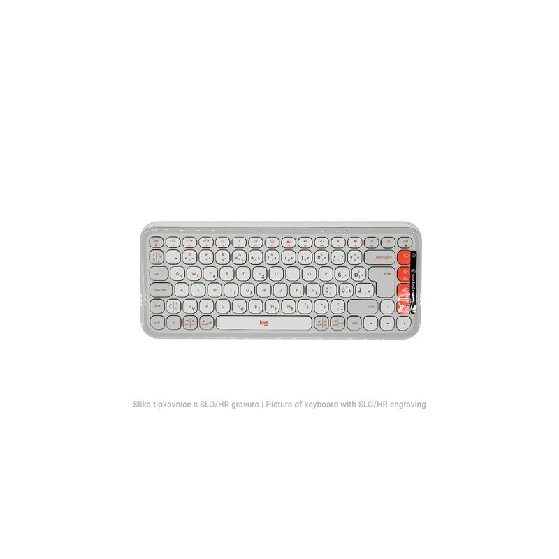 Komplet tipkovnice in miške Logitech POP Icon Combo, bela, SLO g.