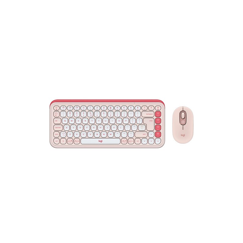 Komplet tipkovnice in miške Logitech POP Icon Combo, roza, SLO g.