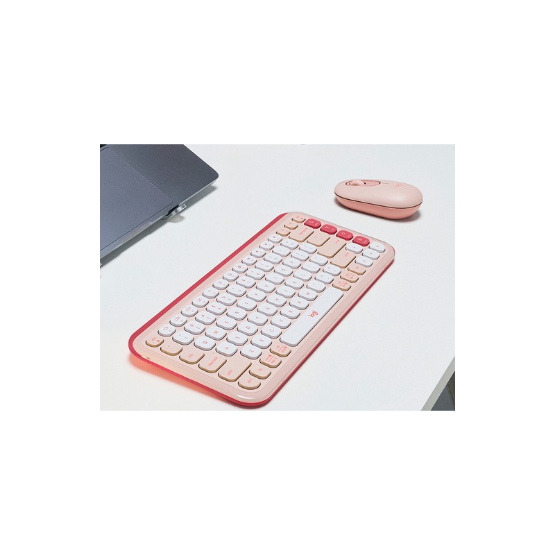 Komplet tipkovnice in miške Logitech POP Icon Combo, roza, SLO g.