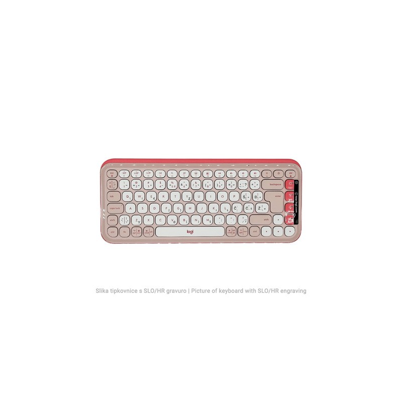Komplet tipkovnice in miške Logitech POP Icon Combo, roza, SLO g.