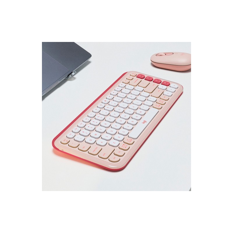 Tipkovnica Logitech Pop Icon Keys, roza, SLO g.