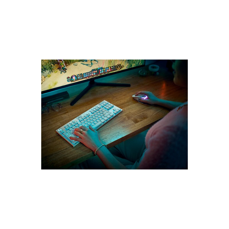 Tipkovnica Logitech G915 X LIGHTSPEED TKL, GL Tactile, bela, SLO g.
