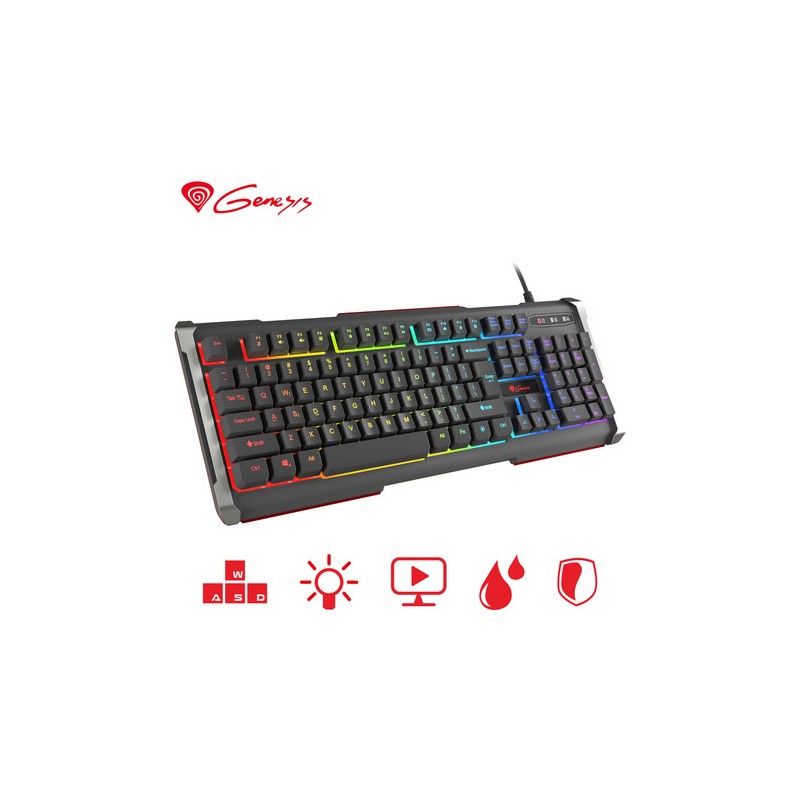 Tipkovnica Genesis Rhod 400 RGB, črna