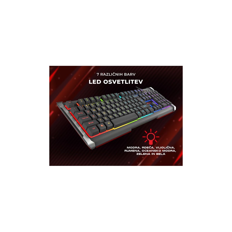 Tipkovnica Genesis Rhod 400 RGB, črna