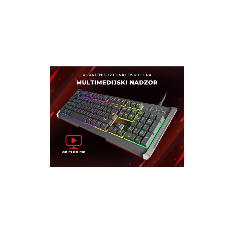 Tipkovnica Genesis Rhod 400 RGB, črna