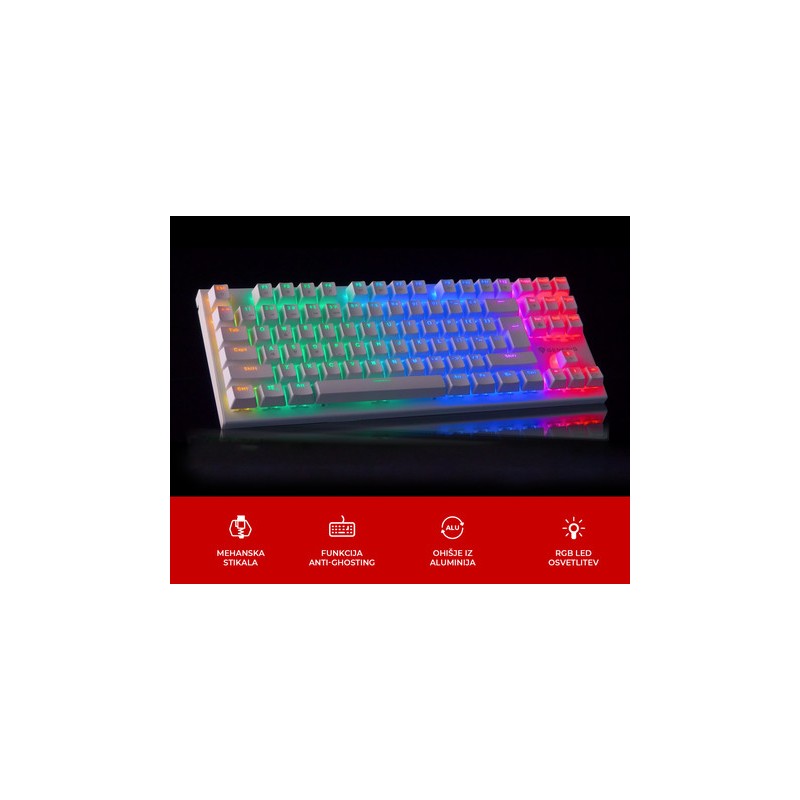 Tipkovnica Genesis Thor 303 TKL, bela