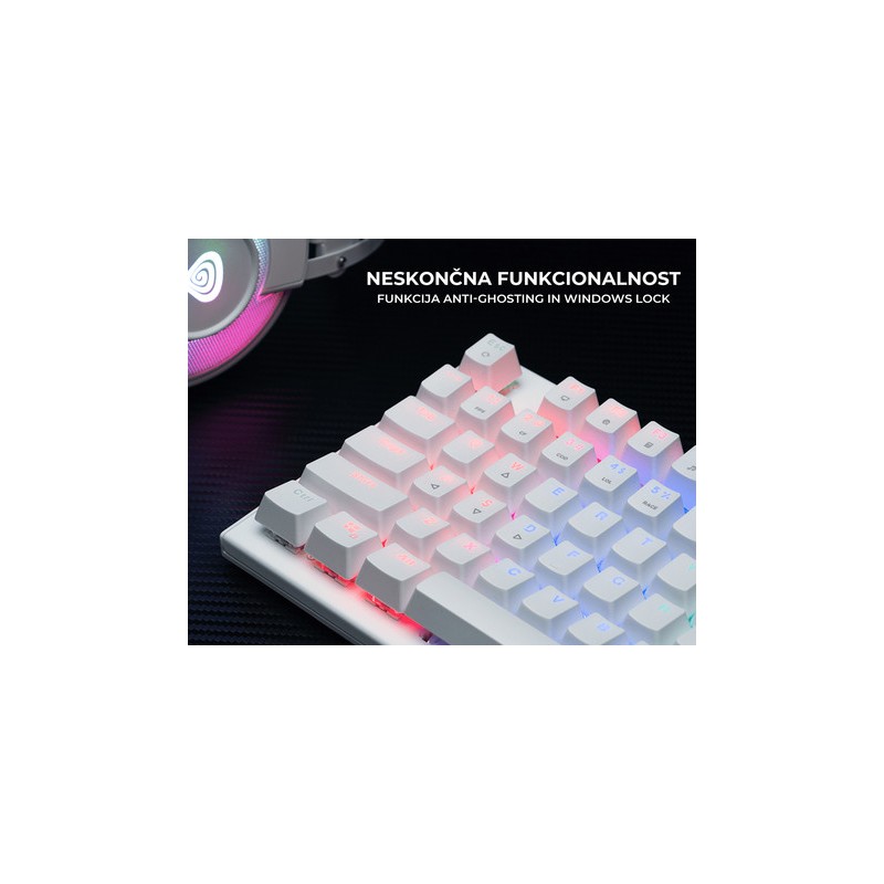 Tipkovnica Genesis Thor 303 TKL, bela