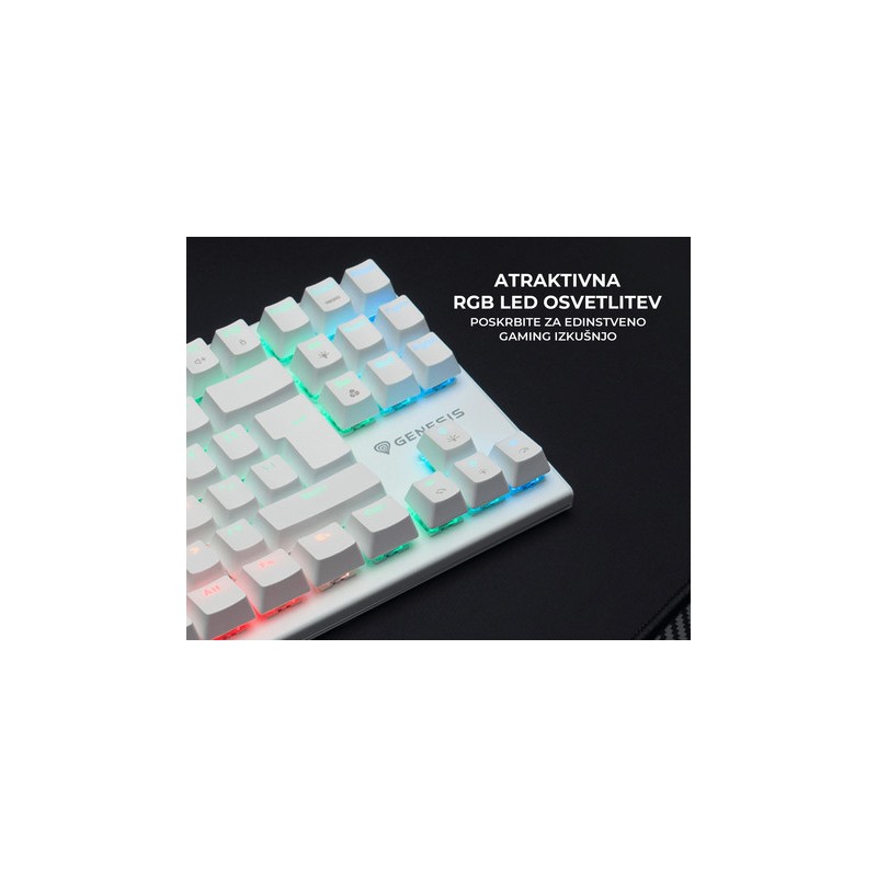Tipkovnica Genesis Thor 303 TKL, bela
